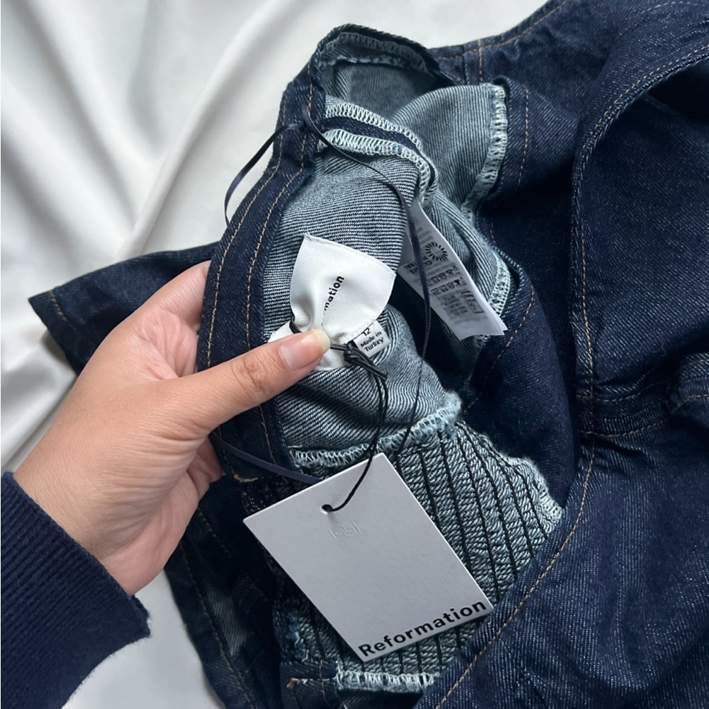 NWT REFORMATION TATE DENIM TOP - Picture 6 of 6